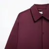 Chaqueta de Moda para Mujer 2026: Estilo Europeo y Americano, Casual, Sencillo, Corte Holgado, con Bolsillos, Cremallera y Cuello Solapa, Modelo A37361