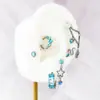Pendientes de aleación de titanio F136 estrella de cinco puntas hueca colgante de circonita cabeza de joyería DIY joyería para piercing corporal de titanio G23