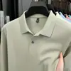 Modelo Principal Recomendado Marca Flor de Abacaxi Grande 3D Algodão Piqué Manga Longa Camiseta Top com Gola Camisa Polo de Seda Gelo Masculina