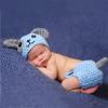 Ropa de fotografía para recién nacidos, comercio electrónico transfronterizo, ropa para sesión de fotos de bebés, ropa para niños hecha a mano con dibujos de animales tejidos a mano