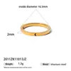 Anillo de Acero Inoxidable Europeo y Americano Taina Simple Sentido de Alta Gama Moda Anillo Simple Color Acero de Titanio Sin Color Joyería de Mano Transfronteriza