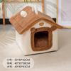 Casa para Gatos, Casa para Mascotas Cerrada, Casa para Perros Semicerrada, Casa para Gatos, Cálida en Invierno, Adecuada para Perros Pequeños y Medianos, Adecuada para Todas las Estaciones
