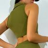 Falda deportiva transpirable europea y americana de corte ajustado, culottes de dos piezas falsas para correr, fitness, tenis, falda de yoga anti-exposición