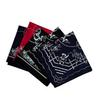Algodón Puro Estilo Retro Denim Europeo y Americano Bufanda Cuadrada Estampada con Serigrafía Pañuelo para la Cabeza Pañuelo Facial Casual Deportivo
