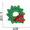 2026 Nuevo Estilo Navideño 26 Parches Bordados Termoadhesivos con Letras Inglesas para Mochilas, Estuches, Ropa y Etiquetas de Bordado para Computadora