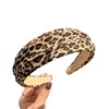 Diadema Retro Coreana con Estampado de Leopardo de Ala Ancha para Mujer con Pinza para el Cabello de Parte Superior Alta del Cráneo Accesorios para el Cabello de Uso Diario Lavado de Cara Presión del Cabello Sombrero