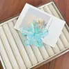 Pinza para el Cabello de Plumeria Transfronteriza de 8 cm con Flores Perladas, Ambiente Festivo, Pinza para el Cabello para la Parte Trasera de la Cabeza, Pinza de Tiburón
