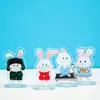 Ins Transparente Acrílico Marca Conejito Adornos Dibujos Animados diy Creativo Pequeño Regalo Mayoreo Animación Periférico Marca
