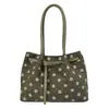 Diseño único, bolso tote de gamuza con lunares, de alta gama y a la moda, mochila elegante, bolso de hombro de gamuza retro y chic