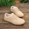 Zapatillas de entrenamiento transfronterizas de suela plana estilo alemán para mujer, nuevas de primavera y otoño de comercio exterior, zapatillas de plataforma deportivas de talla grande, zapatillas de cordones casuales de moda para mujer