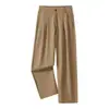 26 Novas Calças Casuais Largas e Soltas Masculinas Primavera/Verão Estilo Hong Kong, Calças de Terno Tendência Estilo Japonês com Caimento de Seda Gelada