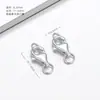Pulseira/Colar com Fecho Lagosta Banhado a Ouro 18K de Múltiplas Especificações, Fivela de Conexão para Cordão, Acessórios para Joias DIY, Disponível para Venda por Atacado