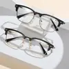 Óculos Anti-Luz Azul para Homens, Armações Modernas Que Podem Ser Equipadas com Armações de Óculos de Grau Masculinas, Óculos Ópticos para Miopia Feminina 6040