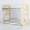 Estante para platos de hierro, organizador de platos para encimera de cocina, escurridor doméstico, estante para cubiertos, venta al por mayor para ventas transfronterizas