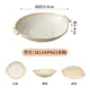 Estilo Natural Melamina Imitação Porcelana Comercial Churrasqueira Panela Quente Prato de Arroz Bonito com Design de Borda Único, Prato Redondo, Prato Retangular