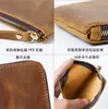 Nuevo Producto de Comercio Exterior: Piel de Vaca de Primera Capa, Resistente al Desgaste, Estilo Vintage, Estilo de Negocios, Colorido, Billetera Pequeña Unisex para Guardar Monedas