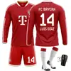 2627 Camiseta de Manga Larga Kit de Fútbol 10 Musiala 9 Kane Deportes Bayern Número de Casa 17 Camiseta Olise