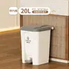 Papelera grande para el hogar, tamaño grande, con tapa, tipo pedal, comercial, operada con el pie, para clasificar basura en la cocina, hotel, oficina