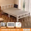 Cama plegable cama individual adulto simple 1.2 metros hogar cama pequeña 1.5 metros doble cama engrosada dormitorio tablero duro cama de arte en hierro
