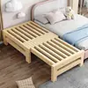 Cama multifuncional extensible de madera maciza para siestas de adultos y niños, adecuada para espacios pequeños, expandible y plegable