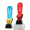Troféu de Cristal Colorido Criativo Resina Personalizada Atmosfera de Alto Padrão Medalha de Funcionário Destaque para Reunião Anual da Empresa Ornamentos