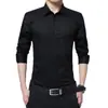 Camisa Blanca Talla Grande Negocios Transfronterizos 2026, Camisa de Color Sólido Ajustada Moderna para Todas las Estaciones, Camisa Versátil para Hombre