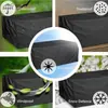 Funda de Tela Oxford de Venta Caliente Transfronteriza para Mesa y Sillas Largas, Funda Negra para Muebles de Exterior contra la Lluvia, Funda de Tela Oxford para Mesa y Sillas de Jardín contra el Sol y el Polvo