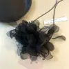 Collar de Perlas con Flor Grande Vintage para Mujer Cadena para Clavícula Elegante Francesa Cinturón para el Cuello Diseño Nicho choker