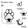 Colgador de Llaves de Madera con Diseño de Pata de Gato Simple con Impresión Plana 2D de Alta Definición y Forma de Pata de Gato Bicolor para Colgar en la Pared