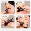 Pente de Massagem Plástico para Cabeça, Costas, Rosto e Meridianos Oculares, Raspador Gua Sha, Bastão de Massagem, Cuidado Corporal Quatro em Um