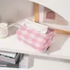 Almofada Criativa para Sofá com Laço Xadrez Decorações para Casa, Quarto, Cabeceira, Escritório Macia e Confortável