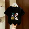 Camiseta Infantil de Algodão Puro para Meninas, Manga Curta, Estilosa e Fresca, Bebê, Manga Meia-Manga, Verão 2026, Top Fofo com Desenho de Menina