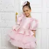 Vestido de Princesa para Coro Infantil de AliExpress Actuación del 1 de junio Vestido de Pastel Rosa Esponjoso Lindo