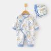 Mono para recién nacido Camiseta con gorro Baby Boneless Primavera y Otoño Algodón Puro Ropa de Monje para recién nacidos Ropa de Gateo para Niños y Niñas Ropa Interior para Bebé