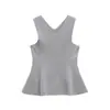 Suéter Tejido Nuevo Primavera 2025 Estilo Europeo y Americano para Mujer Cuello Redondo Diseño Holgado Pullover Estilo de Dobladillo de Nicho