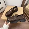 Zapatos de Cuero de Suela Gruesa, Zapatos Individuales de Boca Baja para Mujer, Nuevos Zapatos Versátiles de Plataforma sin Cordones Mary Jane Mocasines, Primavera 2026