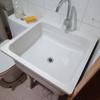 Pila de Lavandería de Piedra de Cuarzo Balcón Hogar con Tabla de Lavar Patio Exterior Lavabo de Lavandería Mármol Lavadero Integrado