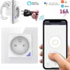 Enchufe de pared inteligente WiFi de 16A para el hogar, 2 orificios, estilo alemán 86, con temporizador, graffiti, enchufe inteligente inalámbrico estándar europeo TUYA