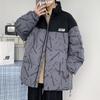 Abrigo acolchado de algodón con cuello alto para niños, nueva chaqueta acolchada de algodón informal de invierno 2023, chaqueta acolchada de algodón holgada de moda de estilo coreano, abrigo cálido.