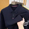 Camisa polo de algodão masculina premium estilo novo