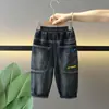 0953 Jeans para Niños Pantalones de Otoño 2026 Estilo Nuevo Ropa de Otoño para Niños Pequeños y Medianos Pantalones de Pierna Curva Pantalones Largos de Primavera y Otoño para Niños Modernos