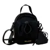 Bolsa tote com cordão em color block estilo floresta, bolsa de ombro fresh com cordão estilo japonês, perfeita para estudantes, férias, viagens, caminhadas e para carregar garrafas de água