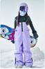 Profissional Infantil Exterior Refletivo Destaque Roxo Claro Orelha de Coelho Corta-vento Quente Roupa de Esqui Moda Com Capuz Impermeável Respirável