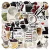 Colección Pegatinas Ins de Alto Valor Blanco y Negro Materiales para Diario DIY Funda de Teléfono Maleta Pegatinas Decorativas Mayoreo