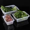 Cesta grande de plástico grueso rectangular para lavar verduras de cocina, cesta de plástico con marco giratorio, cesta de drenaje para verduras y frutas, cesta de almacenamiento