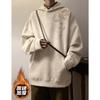 Chaqueta con capucha de gamuza acolchada forrada de forro polar flor de ciruelo D2151/regular P58 forrada de forro polar P68