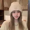 Gorro de Punto para Mujer Otoño e Invierno, Estilo Coreano, Engrosado, Cálido, Versátil, Adecuado para Estudiantes, Gorro de Moda para Compras