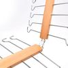 Fábrica de Perchas de Madera Maciza para Ropa Interior Multifuncional de Múltiples Niveles con Tirantes Antideslizante Estante para Pantalones Almacenamiento Percha Sin Costuras Venta al por Mayor Tendedero