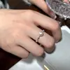 Anillo de Cadena de Hada con Encaje de Perla Shijia Redonda de Plata de Ley S925 para Mujeres Exquisito Nicho Diseño Simple Abierto