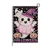 Banderas de Jardín de Halloween Transfronterizas, Banderas de Decoración Festiva, Banderas Decorativas Divertidas y Lindas de Gato y Calabaza para el Jardín